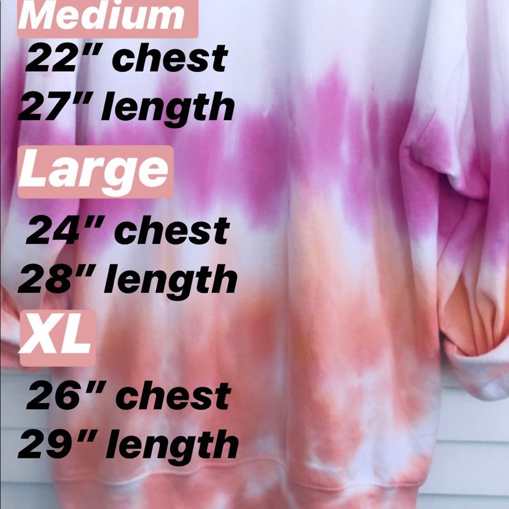 Custom Tie Dye Grey Blue Crewneck NEW - Picture 12 of 13